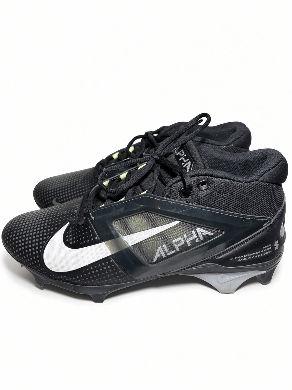 Nike Men’s Black Alpha Menace 4 Pro Football Cleats Size 10.5